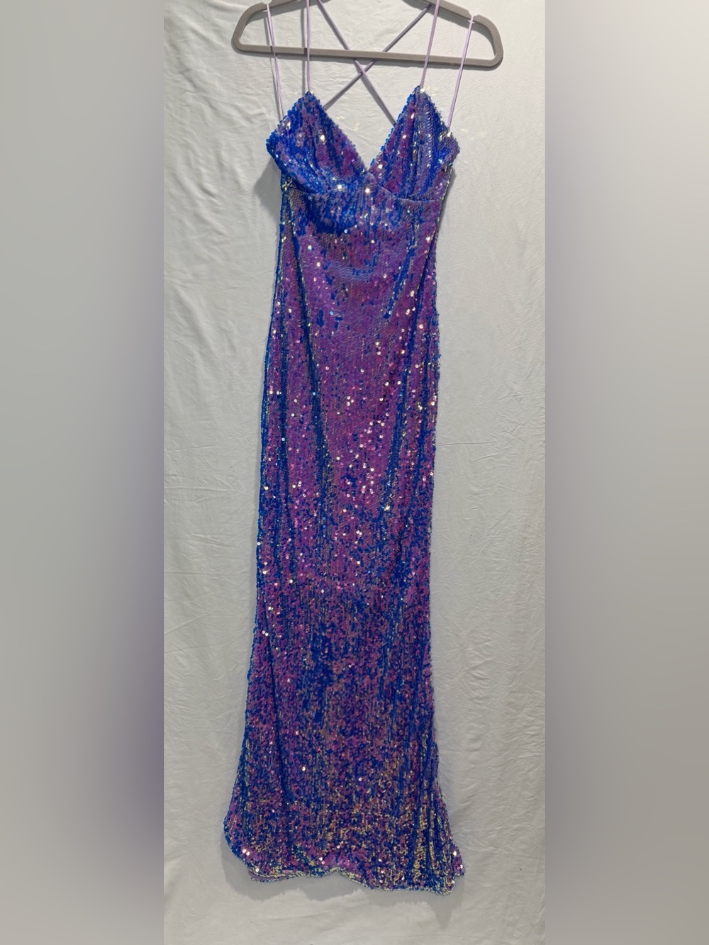 Forever 21 Iridescent Purple Sequin Maxi Skirt